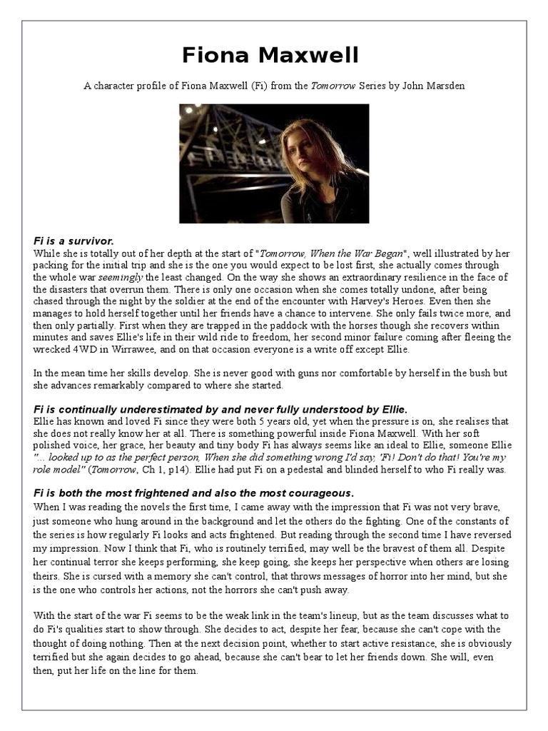 Fiona Maxwell Fi Is A Survivor PDF