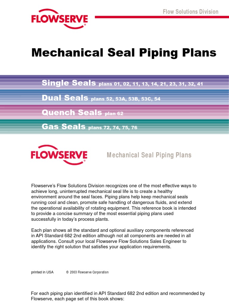 Plan de Sellos - Flowserve PDF | PDF | Pump | Valve