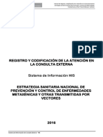 Registro y codificación de atención en consulta externa