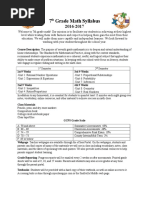 7th Grade Math Syllabus