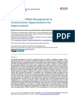 A Review of Risk Management in Construction - Opportunities For Improvement