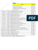 2017 Training Schedule