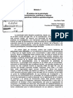 El Estatus de La Psicologia Conocimientos Practicas y Valores Perspectivas Historico Epistemologicas Modulo 1 2011