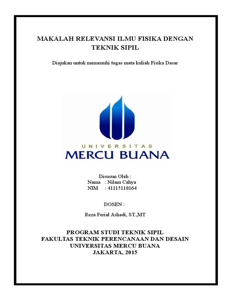 Makalah Relevansi Fisika Dengan Teknik Sipil