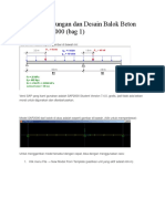 Contoh Perhitungan Dan Desain Balok Beton Dengan SAP2000
