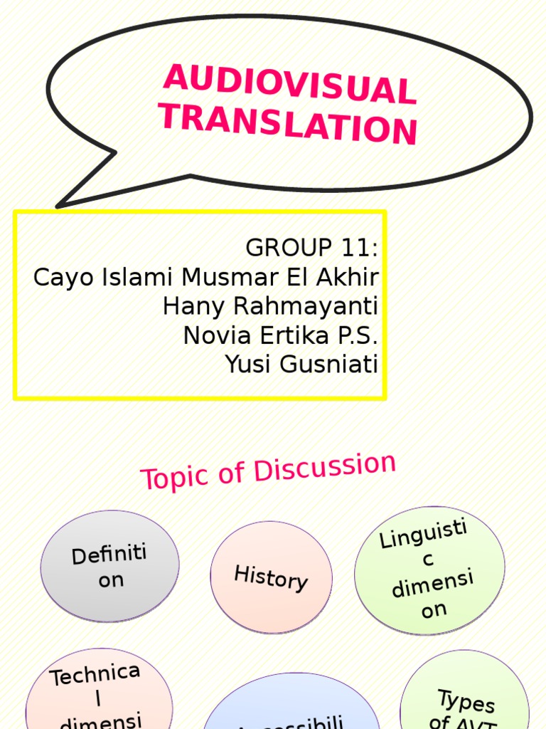 Types of Audiovisual Translation | PDF | Applied Linguistics | Semiotics