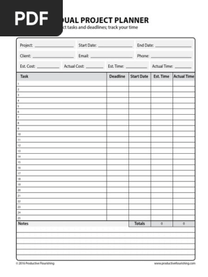 Individual Project Planner
