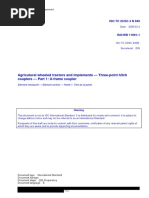 Agricutural Wheeled Tractors and Implements - Three-Point Hitch Couplers - Part 1: U-Frame Coupler