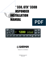 GTX 330, GTX 330D Transponder Installation Manual: TM TM