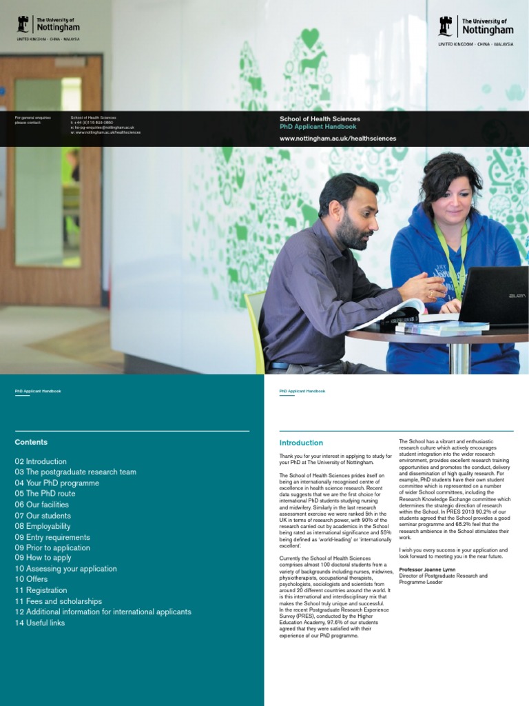 PHD Applicants Handbook | PDF | Doctor Of Philosophy | Postgraduate ...