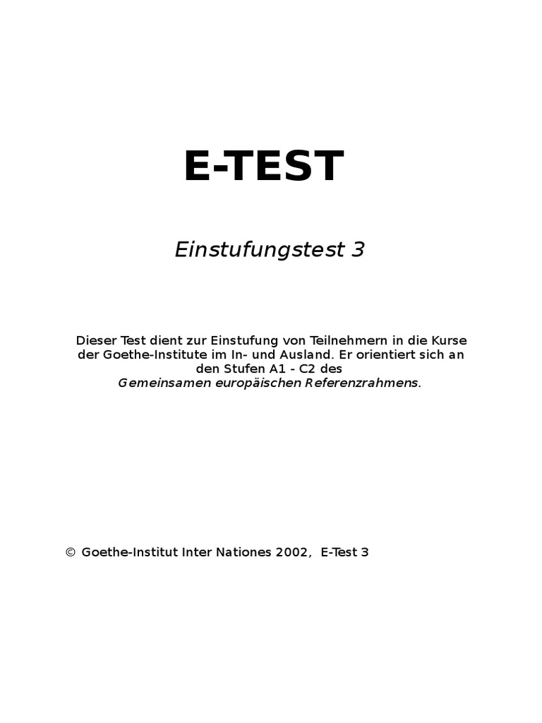 E Test Version 3