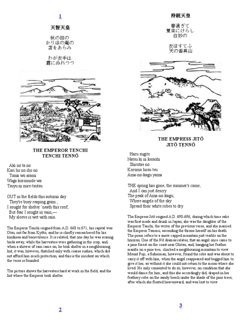 100 Verse (Ogura Hyakunin Isshu) PDF Nature