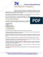 Admissao de Empregados Procedimentos PDF
