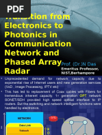 Transition From Electronics To Photonics in Communication Network and Phased Array Radar