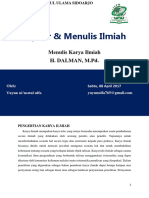Menulis Karya Ilmiah H. DALMAN, M.pd.