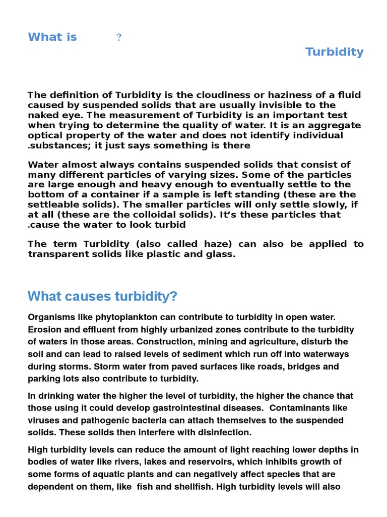 ? What is Turbidity