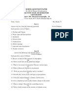 Geography - MQP - III & IV Sem