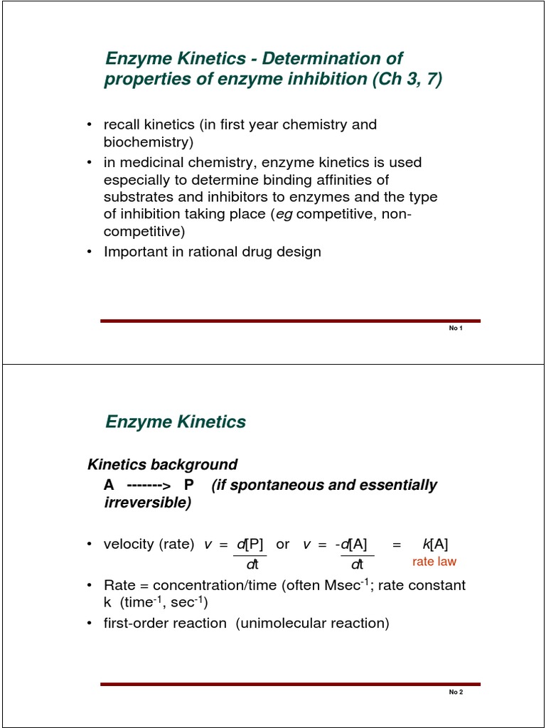 Enzyme Inhibition and Kinetics Analysis | PDF | Enzyme Inhibitor ...
