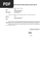 Surat Pernyataan Kehilangan Kartu Bpjs Pdf