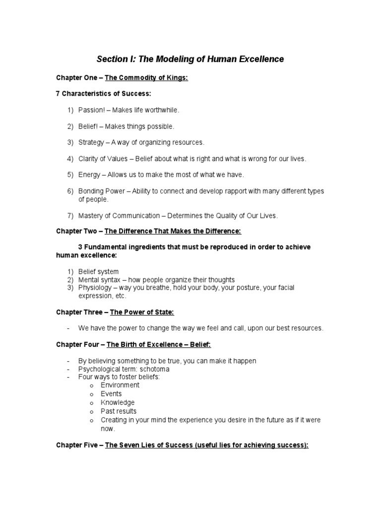 Tony Robbins S Unlimited Power Pdf Mind Foods