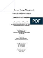 Innovation and Change Management in Small and Medium-Sized Manufacturing Companies