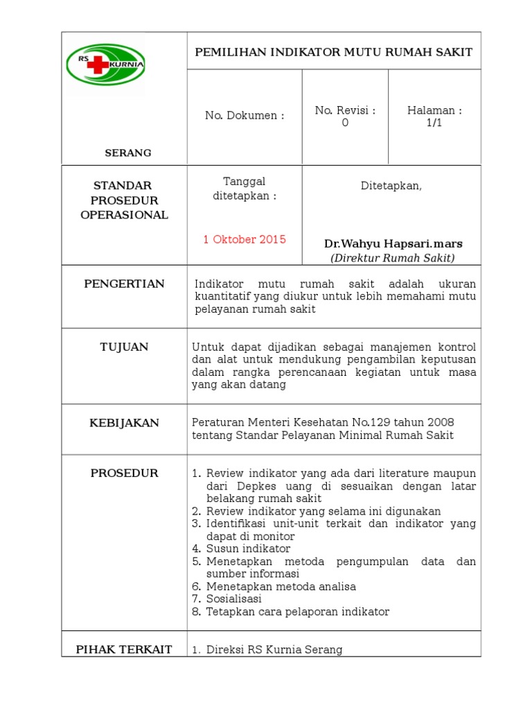 Indikator Mutu Pelayanan Rumah Sakit Depkes Sekitar Rumah Indikator Mutu Pelayanan Rumah Sakit Depkes Sekitar Rumah