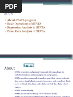 STATA Basics Regression and Panal Data