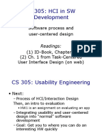 CS305: HCI in SW Development: Software Process and User-Centered Design
