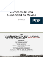Crímenes de Lesa Humanidad en Mexico
