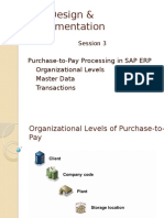 ERP Design & Implementation: Purchase-to-Pay Processing in SAP ERP Organizational Levels Transactions