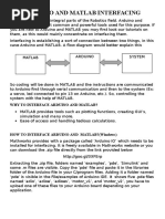 Arduino and Matlab Interfacing