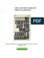 Ebook: My Country and The World by Andrei D. Sakharov PDF