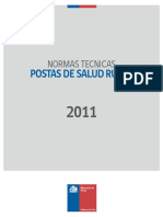 Normas Tecnicas Postas de Salud Rural. MINSAL 2011