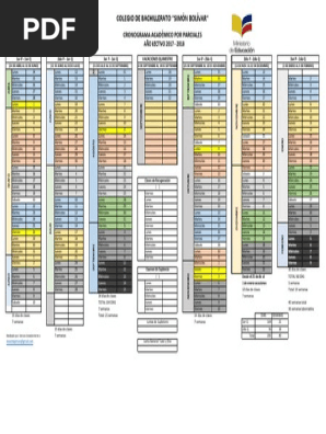 Cronograma Escolar Por Parciales 2017 2018 Pdf Clima Violencia