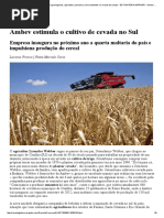GLOBO RURAL - Ambev Estimula o Cultivo de Cevada No Sul