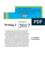 Simplified Course Bookof Writing 2 by DR Shaghi 20162017