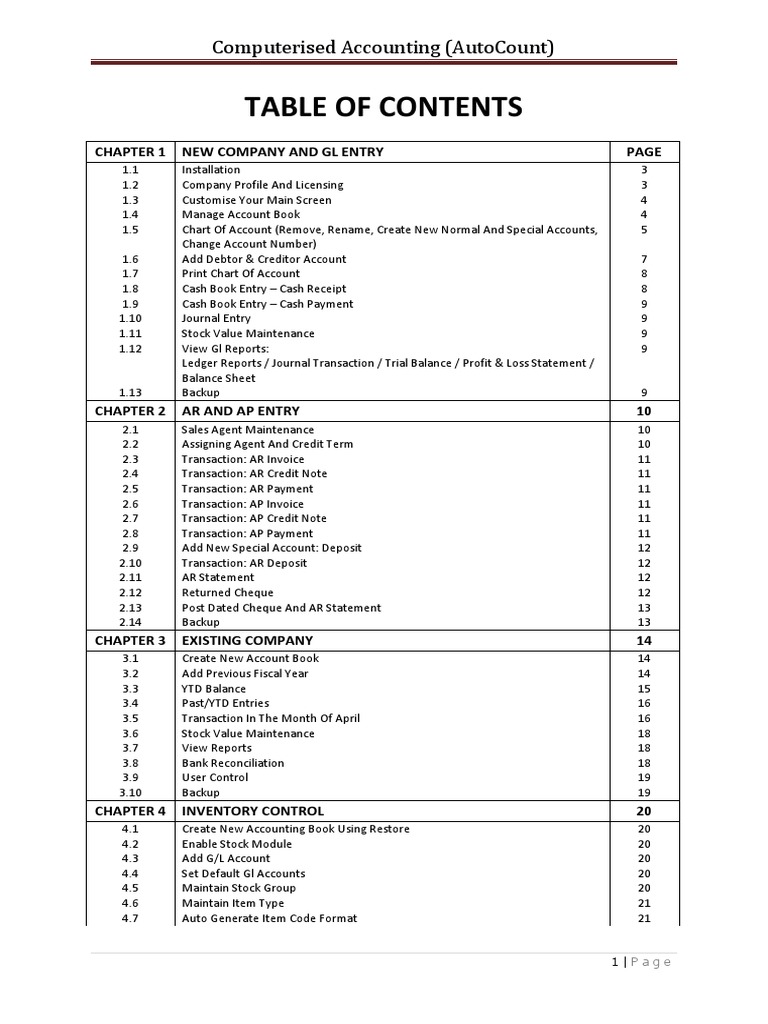 AutoCount Accounting Setup Guide | PDF | Debits And Credits | Bookkeeping
