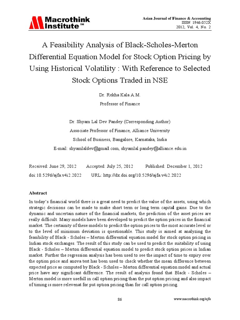 Derivatives Option | PDF | Black–Scholes Model | Option (Finance)