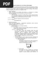 Classification of Electrical Machines