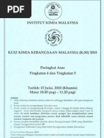 Kuiz Kimia Kebangsaan Malaysia 2010 - Peringkat Asas