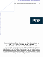 Determination of Volume of Gas Contained in Particles of Milk Powder