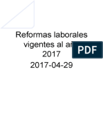 Reformas Laborales Vigentes Al Año 2017