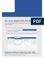 Welcome To Word: You're An Expert With Tell Me