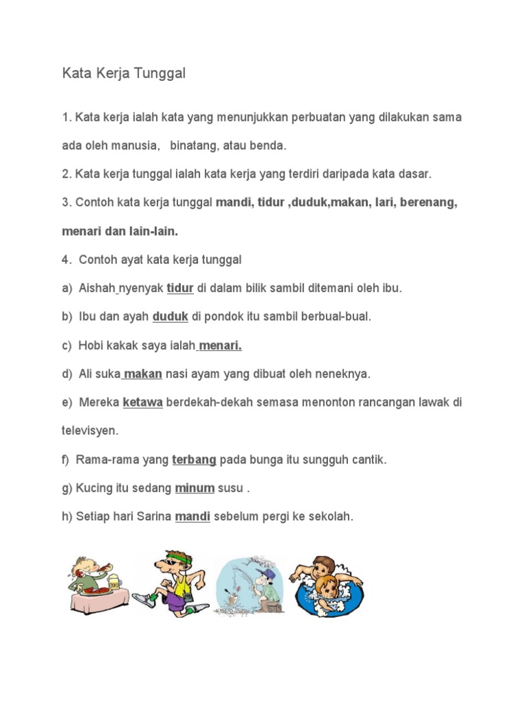 Kata Kerja Tunggal Pdf