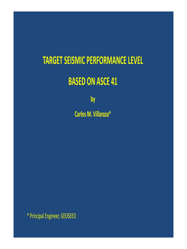 Seismic Performance Levels per ASCE 41 | PDF | Earthquakes | Fault ...