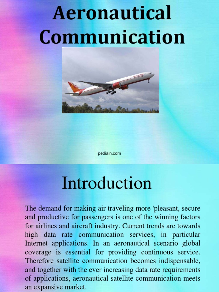 Aeronautical Communication Systems Overview | PDF | Wireless Lan ...