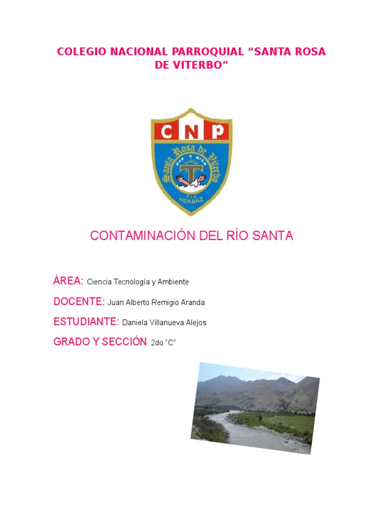 Contaminación del Río Santa en Huaraz | PDF | La contaminación del agua ...