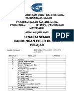 4.SENARAI SEMAK Folder Pelajar