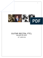 FTCL Guitar Recital Program by Kalana De Silva