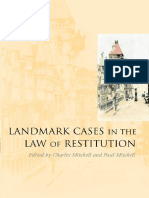 Landmark Cases In Law Of Restitution - 